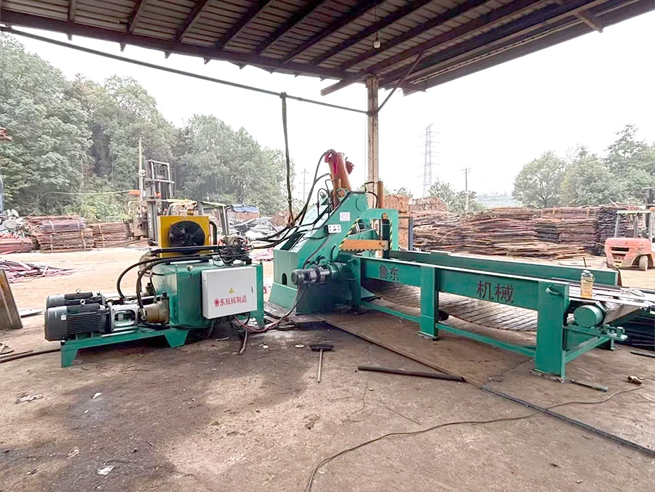 On‑site Display of Complete Alligator Shear Unit in Outdoor Shed Area